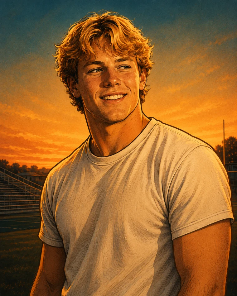 Stylized portrait of Kyle Wilson